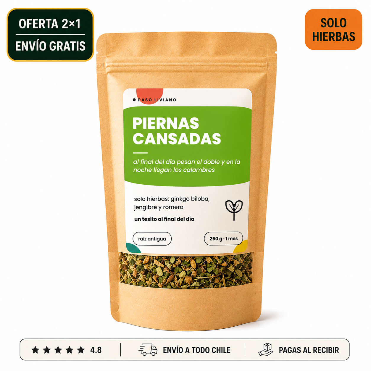 Té Piernas Cansadas – Paso Liviano Cada Día