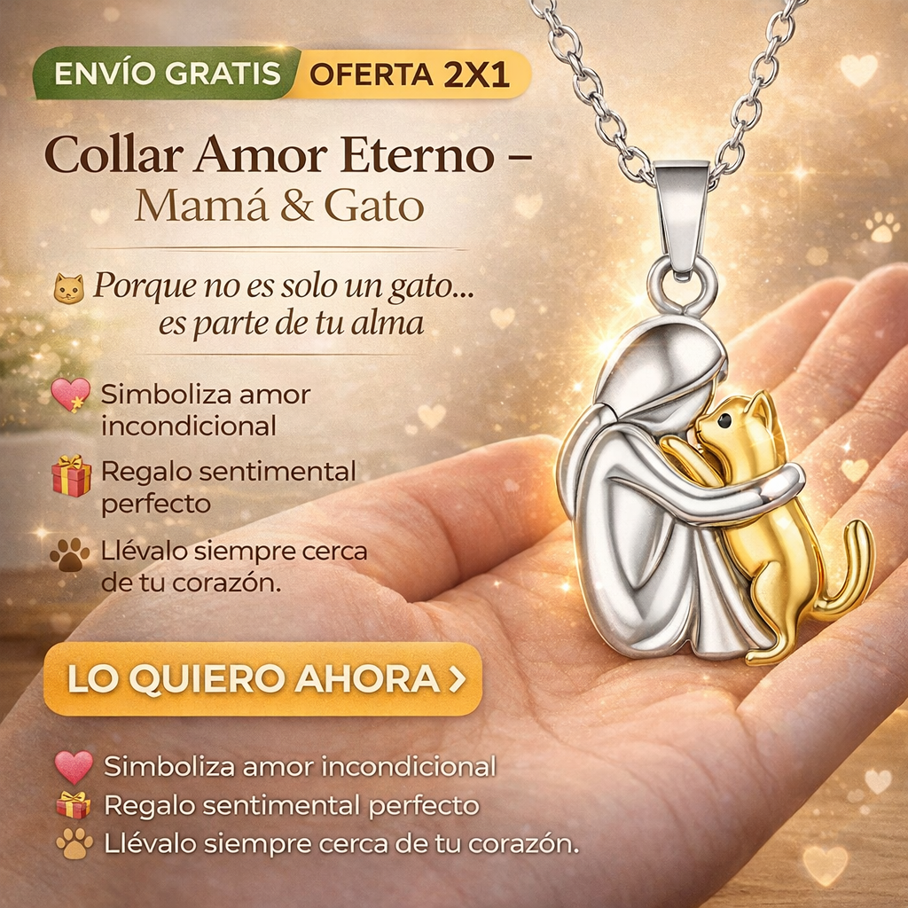Collar Amor Eterno Mamá & Gato | OFERTA 2x1