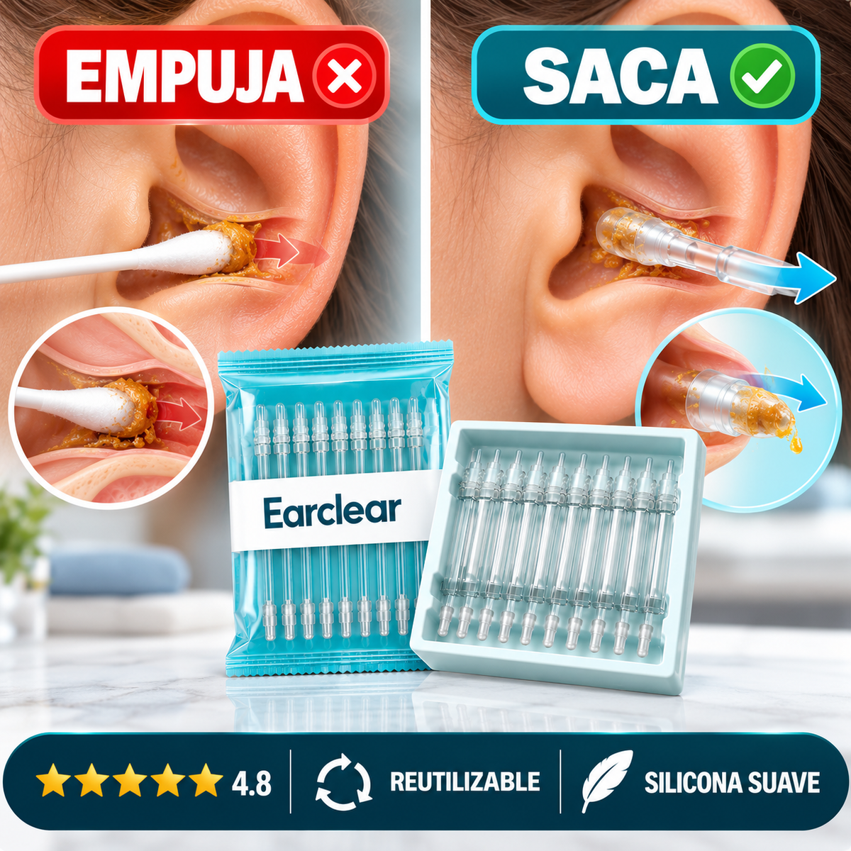 Earclear – Limpiador de Oídos Reutilizable